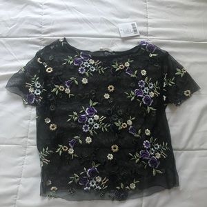 Urban Outfitters size XS sheer embroidered top
